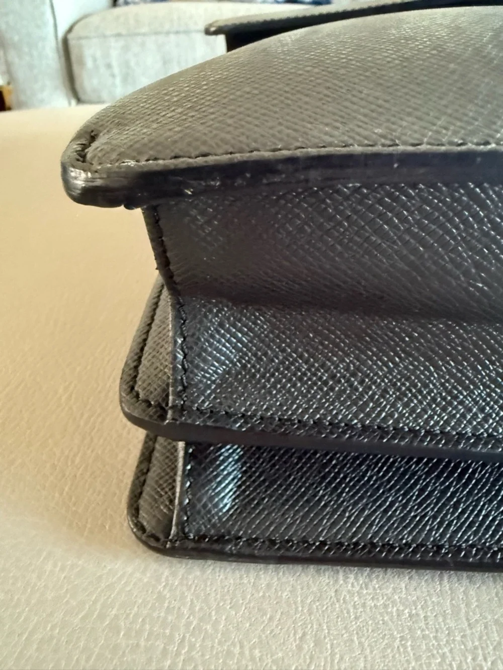 Louis Vuitton Black Men's Briefcase with Silver-Tone Lock
